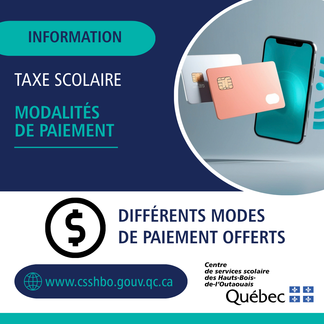 Taxe scolaire – Modalités de paiement