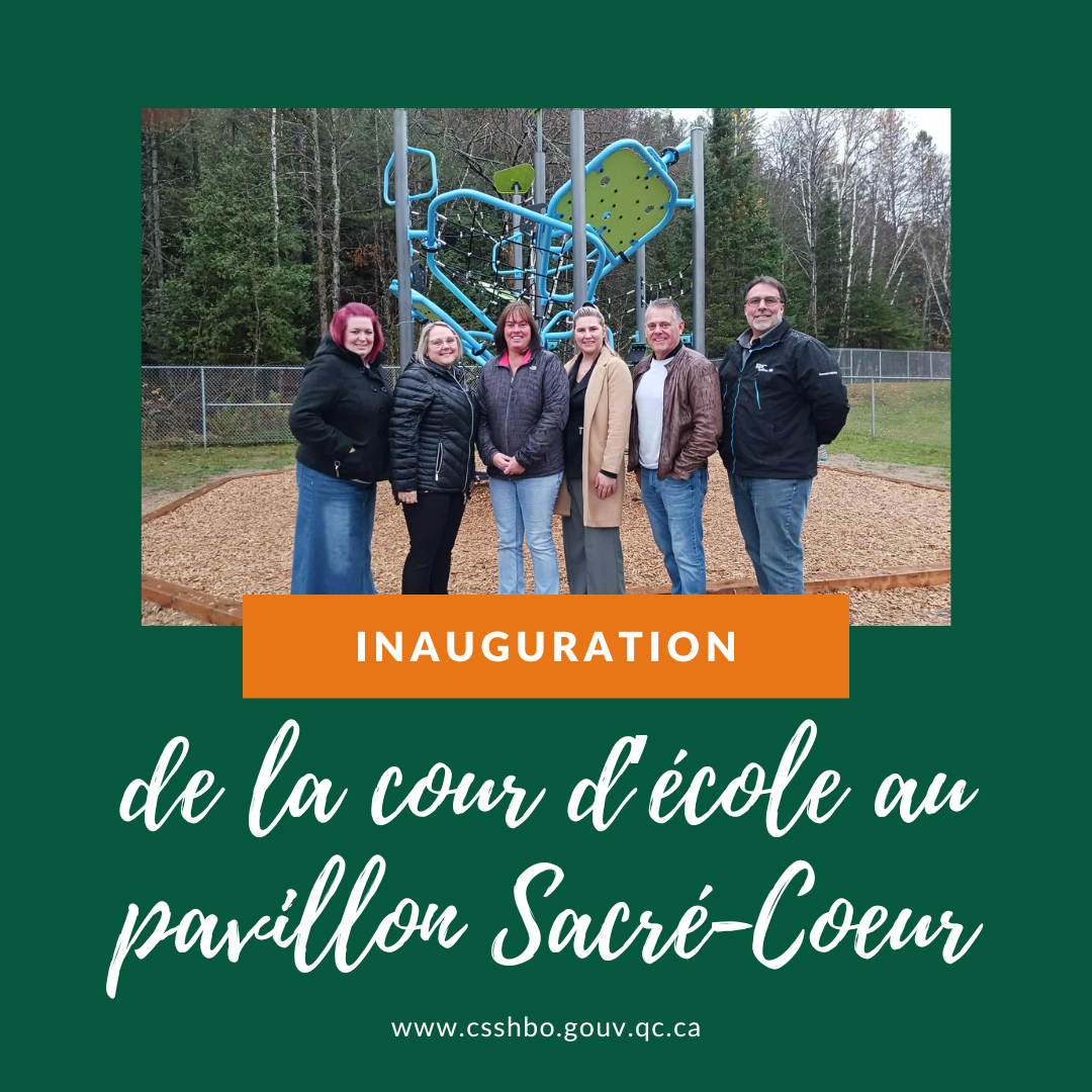 Inauguration de la cour d’école au pavillon Sacré-Cœur à Gracefield