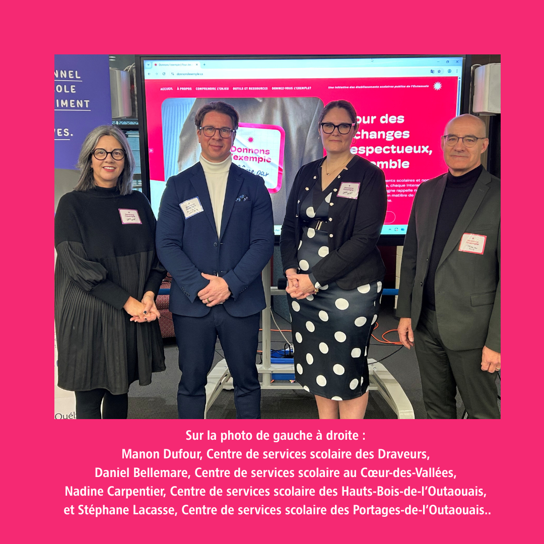 « Donnons l’exemple » : une campagne pour bâtir un climat scolaire respectueux et inclusif