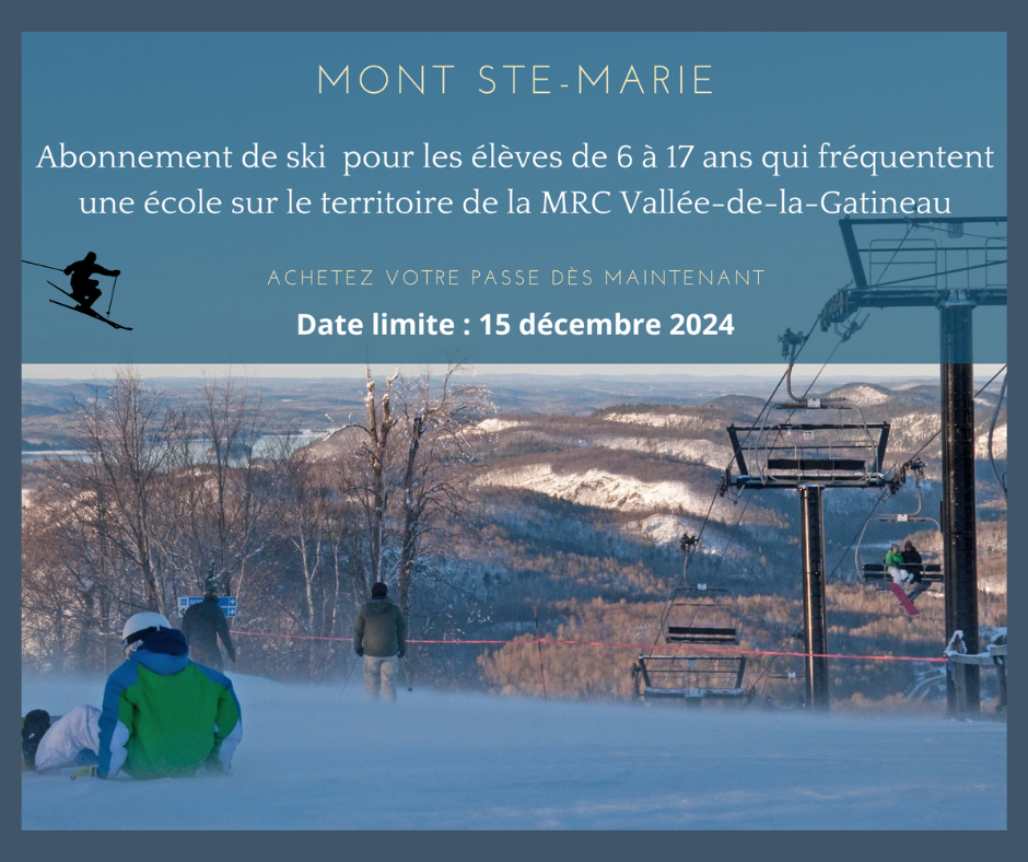 Forfaits ski et location au Mont Ste-Marie : Tout ce qu'il vous faut pour la saison