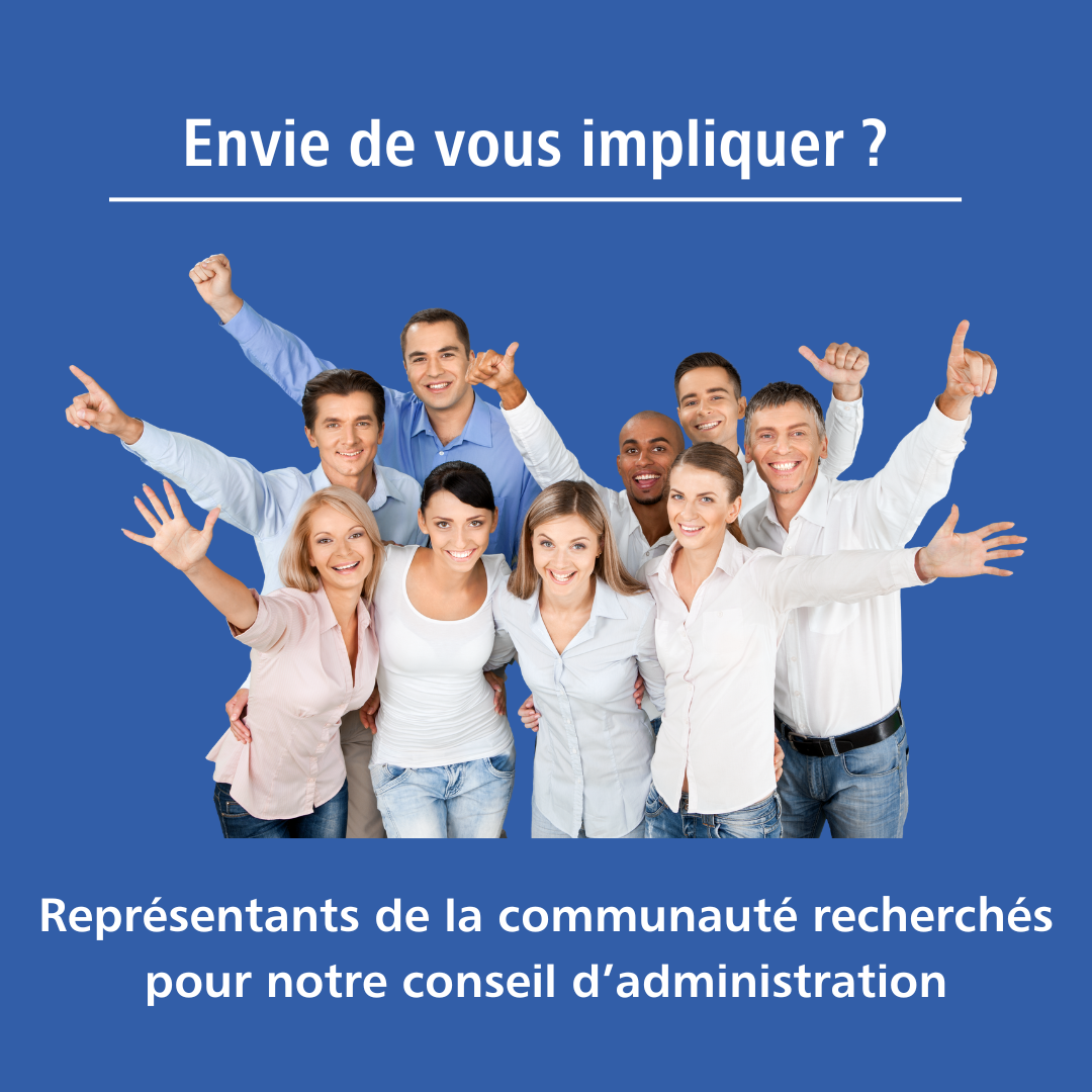 Représentants de la communauté recherchés pour notre conseil d'administration