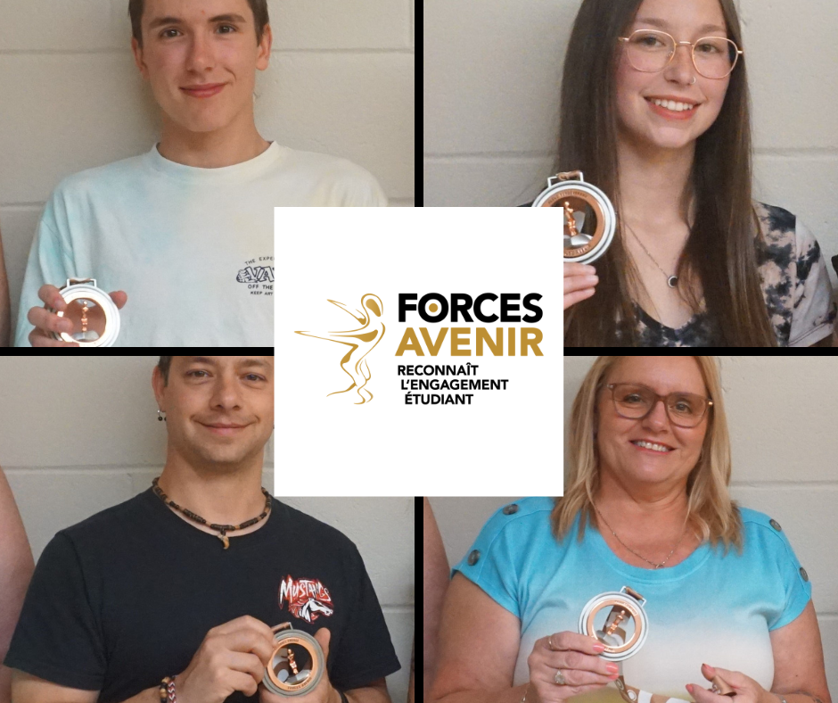 Remise des médailles de bronze aux lauréats Forces AVENIR de l’École Cité étudiante de la Haute-Gatineau
