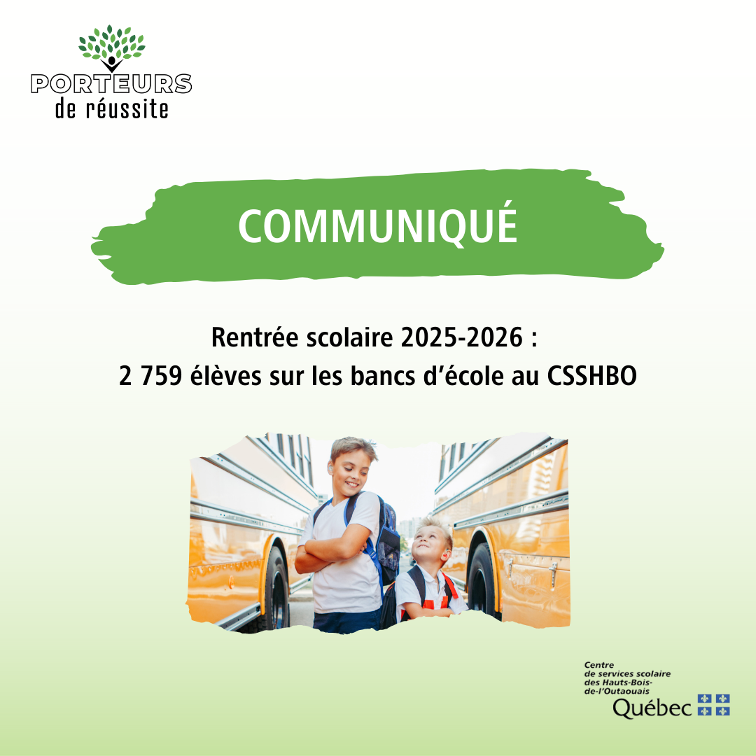 Rentrée scolaire 2025-2026 : 2 759 élèves sur les bancs d’école au CSSHBO