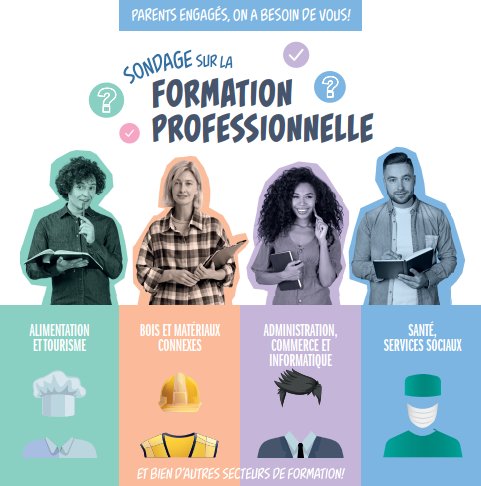 APPEL À LA PARTICIPATION DES PARENTS | Sondage sur la formation professionnelle