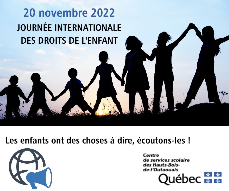 La journée internationale des droits de l’enfant est le 20 novembre
