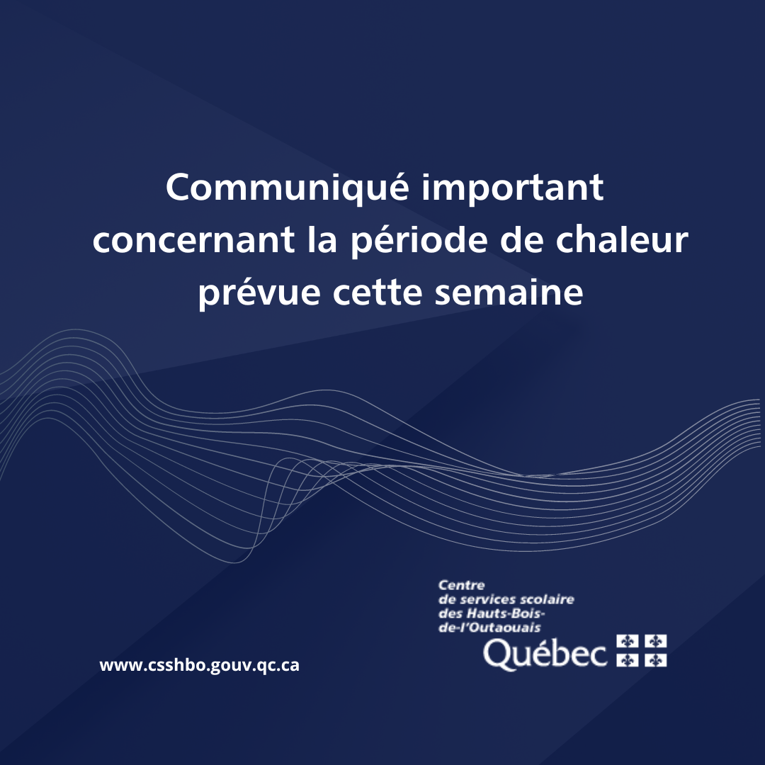 Communiqué concernant la période de chaleur prévue cette semaine