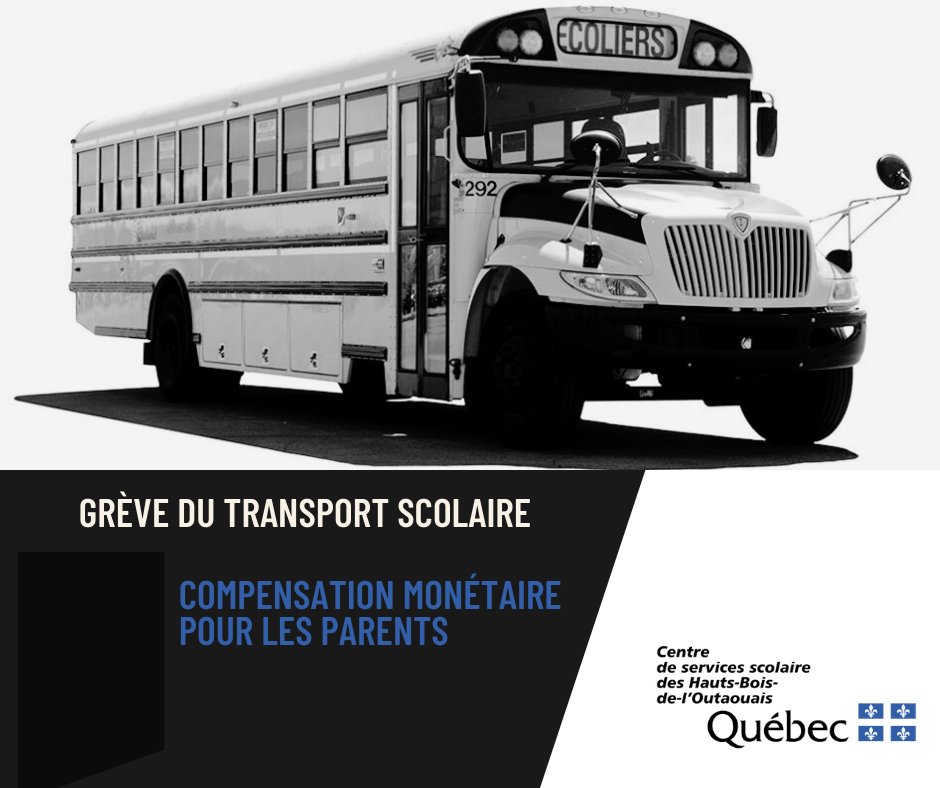 Compensation monétaire pour les parents touchés par la grève du transport scolaire