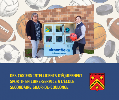 Des casiers intelligents d'équipement sportif en libre-service à l'école secondaire Sieur-de-Coulonge
