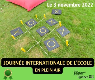 Le 3 novembre, c’est la Journée internationale de l’école en plein air