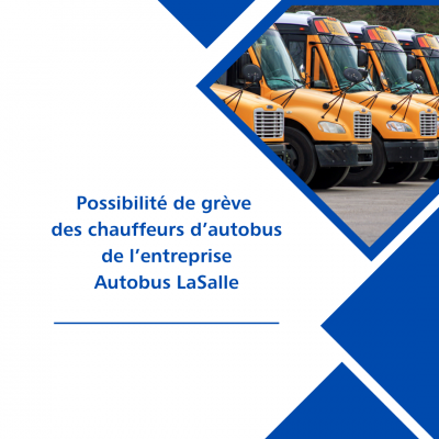 Possibilité de grève des chauffeurs d’autobus de l’entreprise Autobus LaSalle