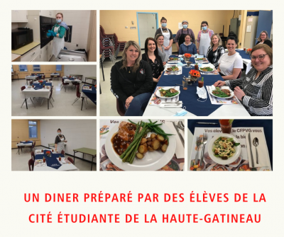 Un diner préparé par des élèves de la Cité étudiante de la Haute-Gatineau
