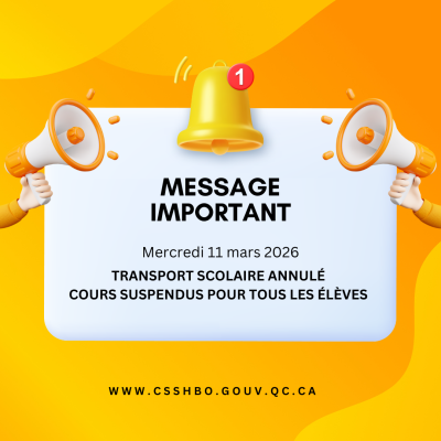 ❄️ Avis important – Mercredi 11 mars 2026