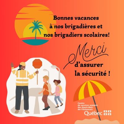 Remerciements aux brigadières et brigadiers scolaires