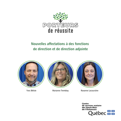 Nouvelles affectations à des fonctions de direction et de direction adjointe