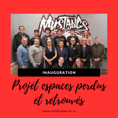 Inauguration du projet Espaces perdus et retrouvés à la Cité étudiante de la Haute-Gatineau