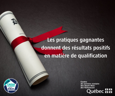 Les pratiques gagnantes commencent à donner des résultats en matière de taux de qualification au Centre de services scolaire des Hauts-Bois-de-l’Outaouais