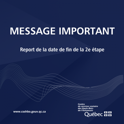 Report de la date de fin de la 2e étape