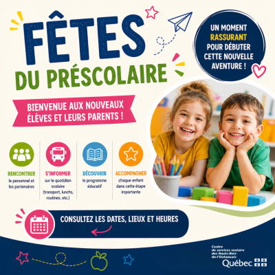 🎉 Fêtes du préscolaire – Bienvenue aux futurs élèves et à leurs parents!