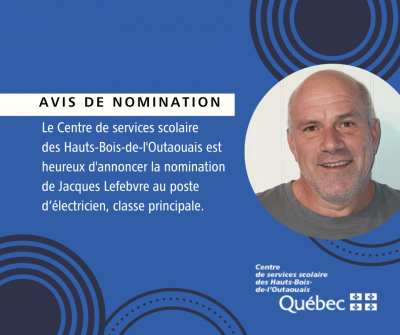 Nomination d'un électricien, classe principale