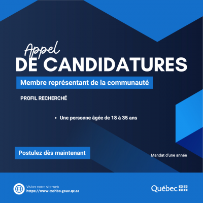 Poste à pourvoir au sein du conseil d'administration