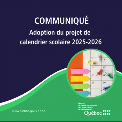 Adoption du projet de calendrier scolaire 2025-2026