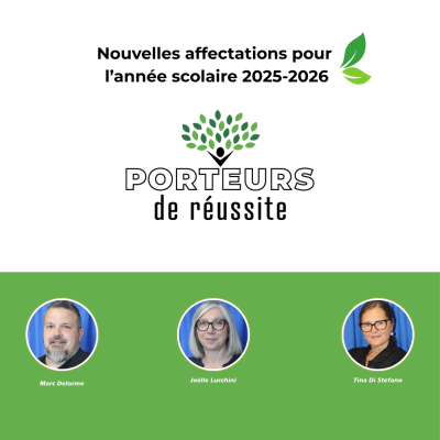 Nouvelles affectations pour l’année scolaire 2025-2026
