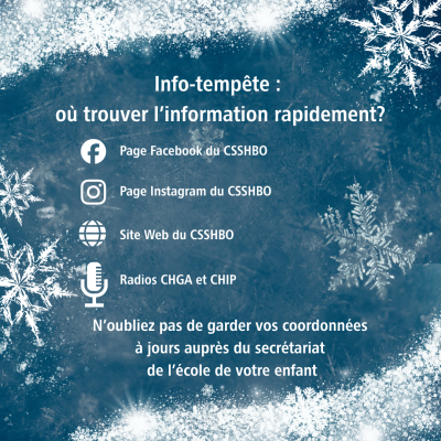 Info-tempête : où trouver l’information rapidement?