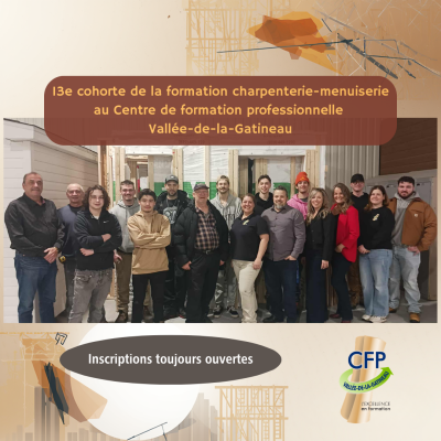 Début de la 13e cohorte en charpenterie-menuiserie au CFPVG