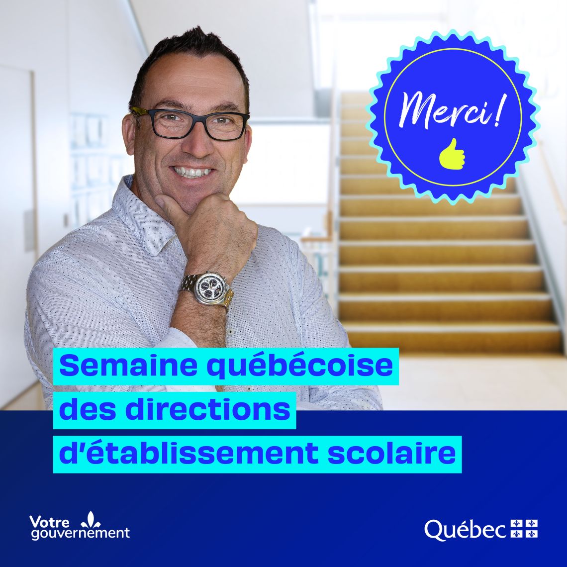 20 au 24 octobre 2025 : Semaine québécoise des directions d’établissement scolaire