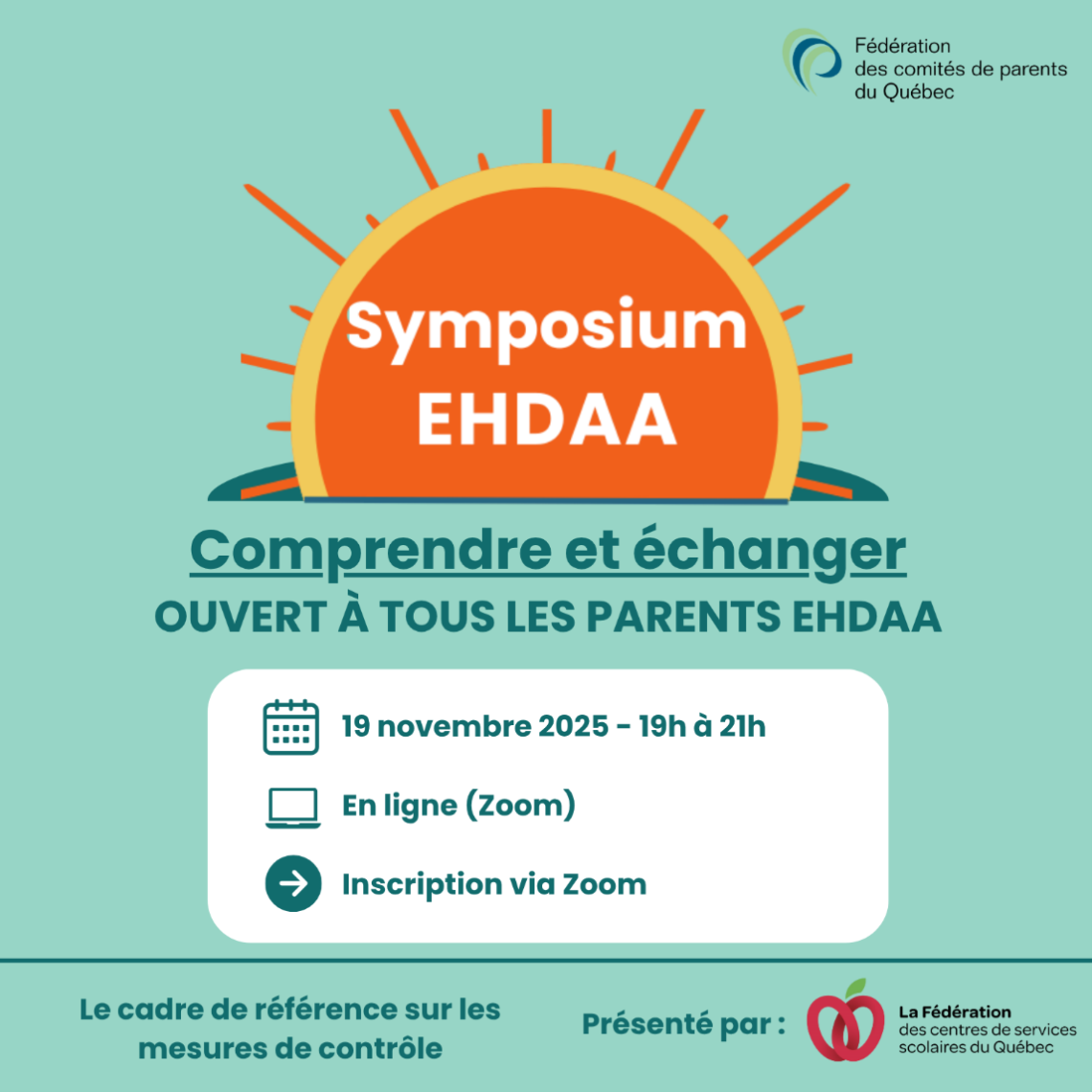 Invitation au Symposium EHDAA de la Fédération des comités de parents du Québec