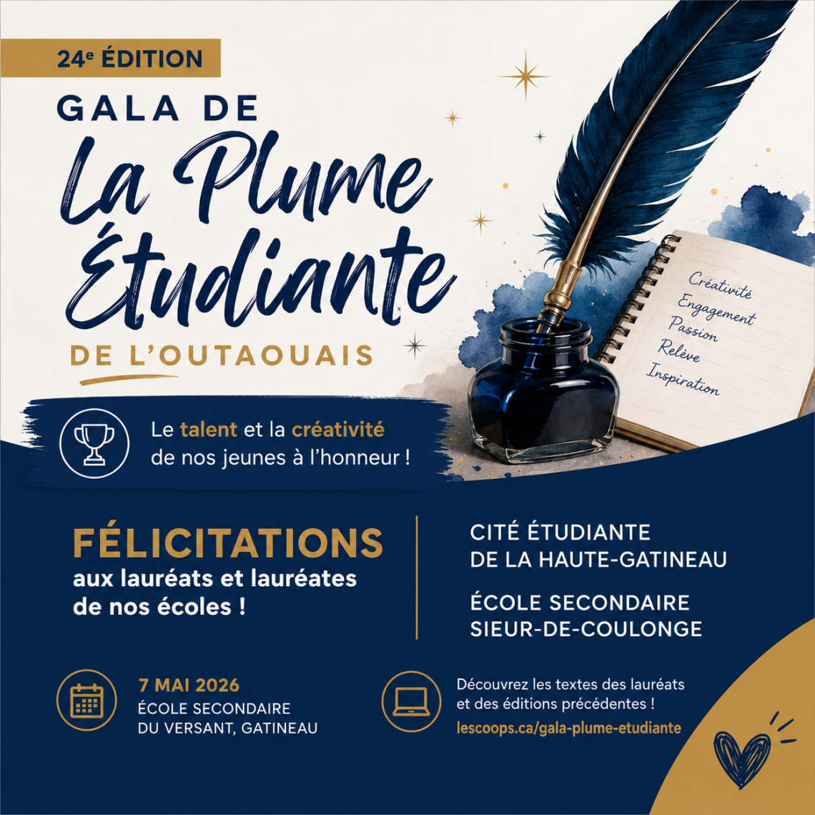 Le CSSHBO fier de ses jeunes auteurs et autrices